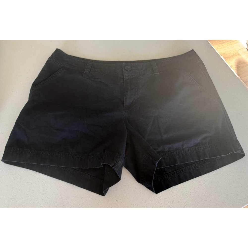Columbia Womens Navy Chino Shorts Size 14 4 Inch Inseam Outdoor Hiking Casual